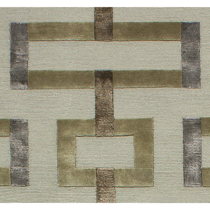Geometric Area Rug in Brown/Gray/Beige, Rectangle 6' x 9'