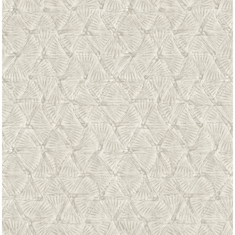 Geometric Metallic Wallpaper Roll, Platinum