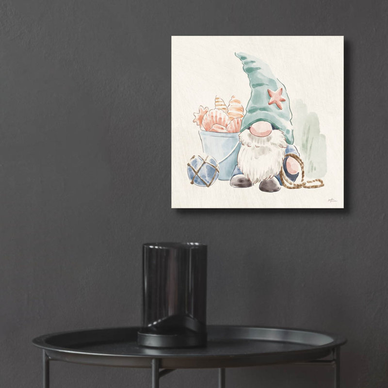 «Beach Gnomes 2» par Janelle Penner, art mural en verre acrylique, H 12 po x l 12 po x P 0,13 po