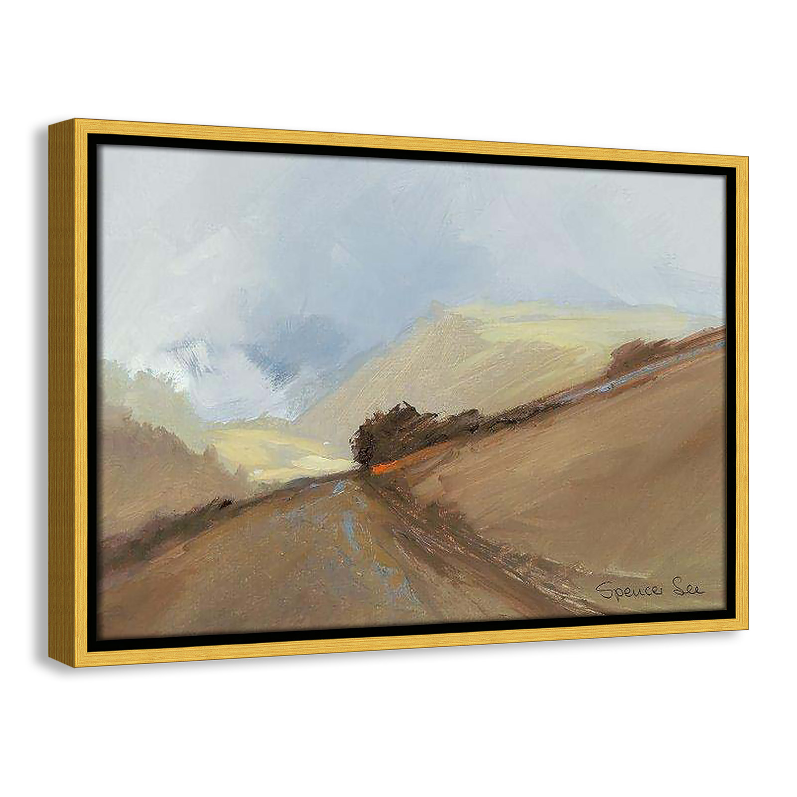 Heaven And Earth II by Spencer Lee, 13.5'' H x 19.5'' W x 2'' D, Gold Framed