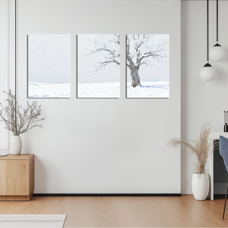 Ensemble de 3 tableaux sur toile tendue, H 18 po x l 36 po