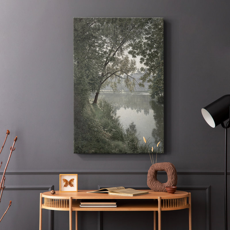 Paysage rétro XLII - galerie Cavas, H 27 po x l 18 po