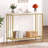 33.5" Console Table, 2 Tier Sofa Tables Narrow Entryway Table with Glass Shelf-327808569