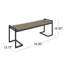 Banc industriel en bois et métal Hopkins-1306235280