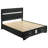 Orchid Black Queen Storage Panel Bed
