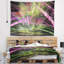 Tapisserie de motif fractal rose vert rose-28497541