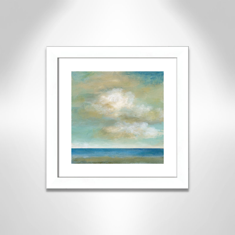 Cloudscape II - peinture encadrée, Blanc mat, H 18,5 po x l 18,5 po x P 1,25 po