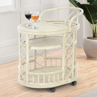 Ambrielle Rattan/Wicker Bar Cart