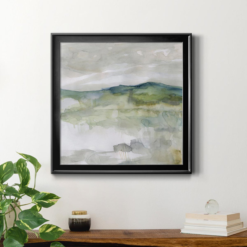 Hillside Study - Reproduction d'art graphique sur toile encadrée, Noir, H 17,5 po x l 17,5 po x P 1,5 po