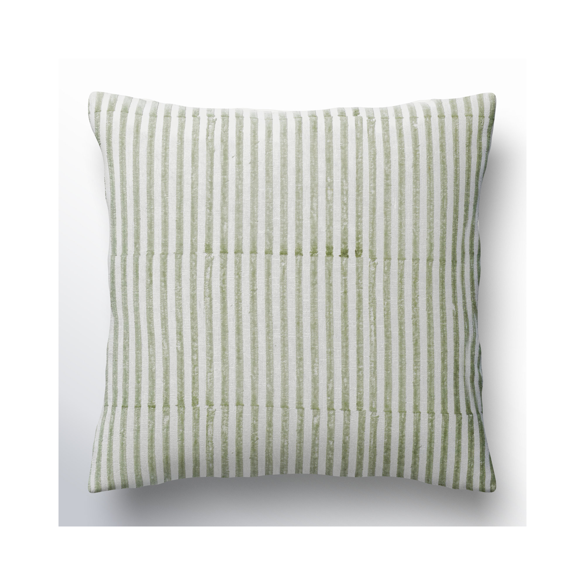 Elanie Linen Blend Throw Square Pillow, 22" x 22", Polyester/Polyfill, Green