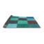 Tapis géométrique bleu clair-1100963745