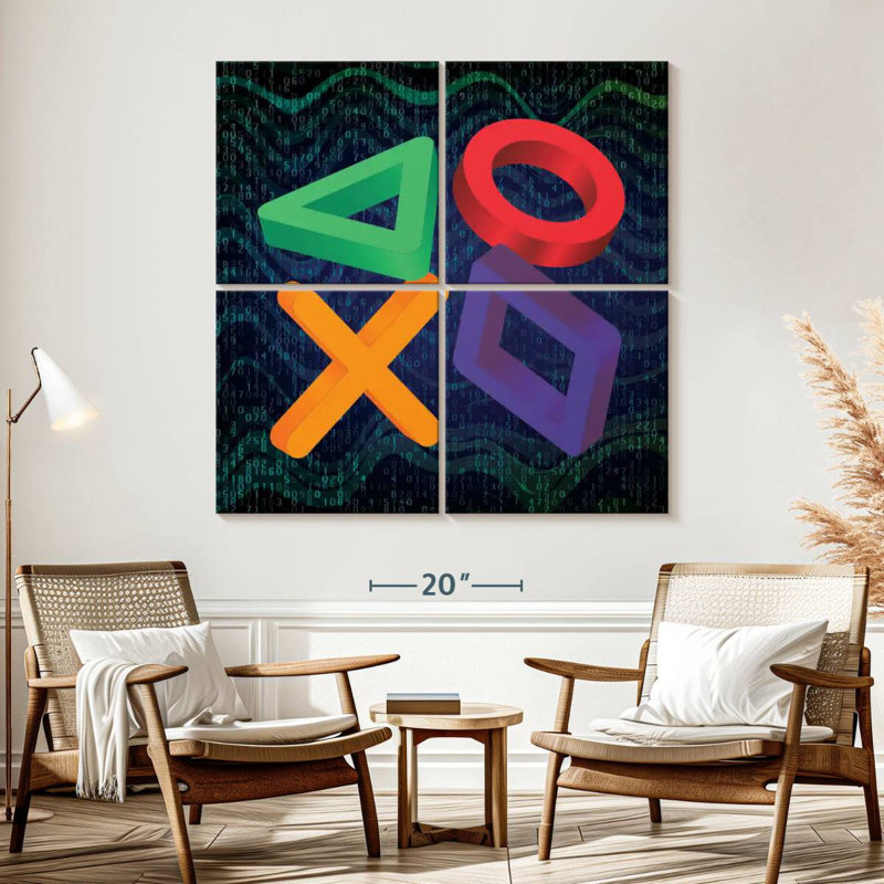 Keiraleigh PlayStation Buttons, 57" H x 57" W