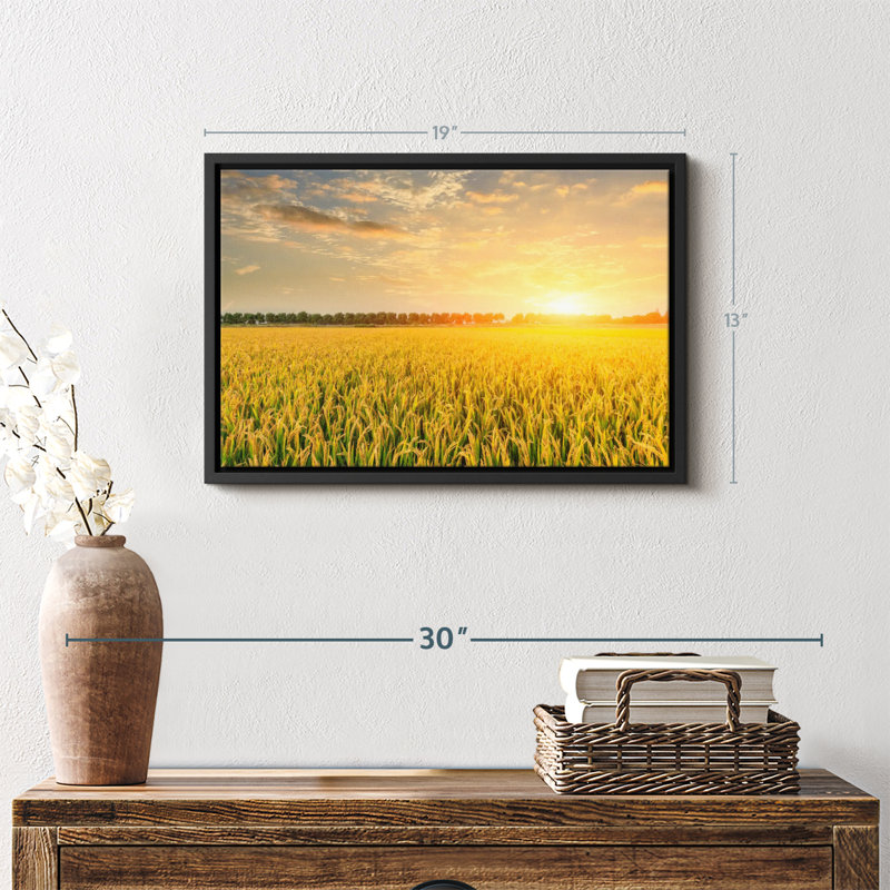 «Sunset Field», reproduction sur toile, H 13 po x l 19 po