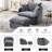 46" Oversized Swivel Chair With Ottoman Upholstered Deep Seat Accent Chair With 2 Pillows Suitable For Living Room, Bedroom, Lounge, Office-1731208891