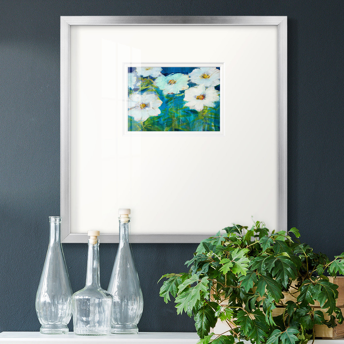 Field Day Print, 17" H x 17" W x 1.25" D, Silver Framed