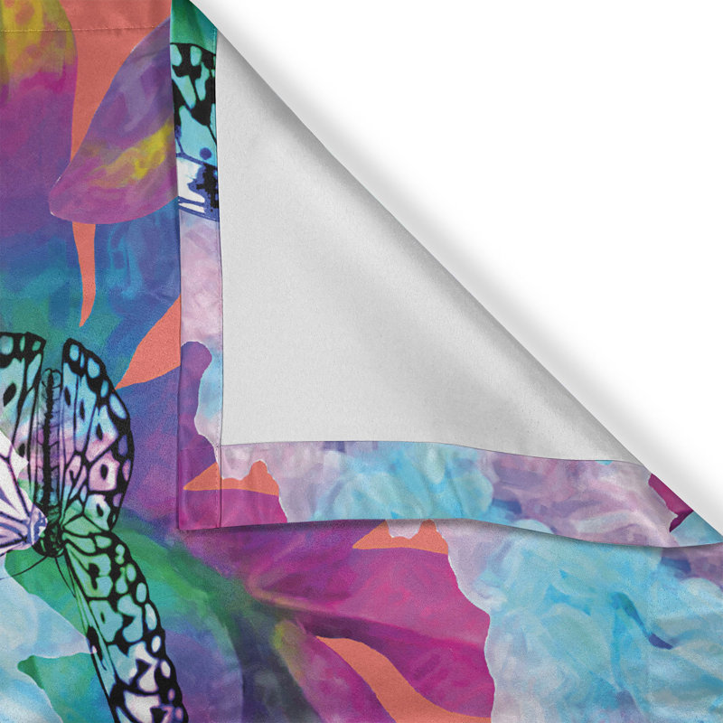 Cheyton Polyester Semi Sheer Curtain Pair, 140cm W x 175cm L