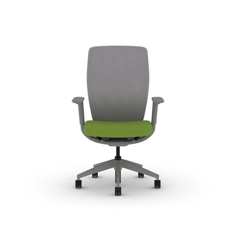 HON Flexion Mesh Ergonomic Office Chair, Titanium Frame, Pear, Titanium, Pear