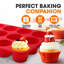 Set of 3 Nonstick Silicone 12-Cup Muffin Pans for Easy Baking and Cleaning