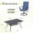 6-Person Rectangular Patio Dining Set With 360° Swivel Textilene Chairs-1249962198