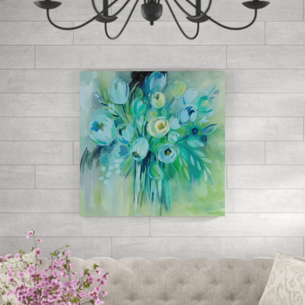 Leinwandbild Aurora Borealis Florals von Silvia Vassileva