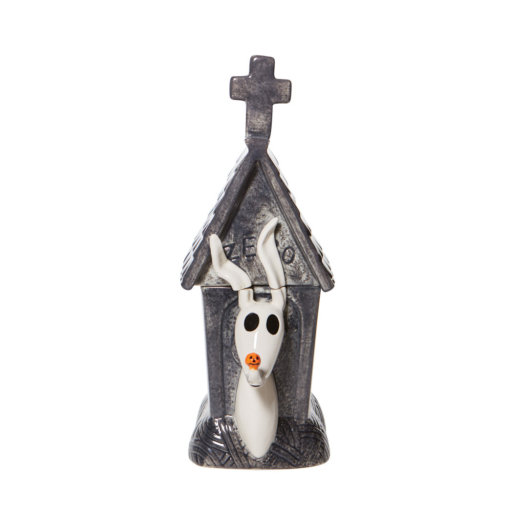Disney Ceramics The Nightmare Before Christmas Zero in Dog House Sculpted Cookie Jar Canister 13.75 Inch	 Department 56