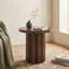 Table de bout ronde brune