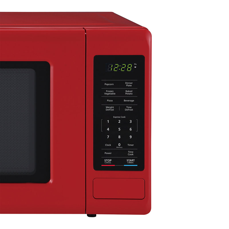 Magic Chef 0.9 Cubic Feet Countertop Microwave, Red, 13.7