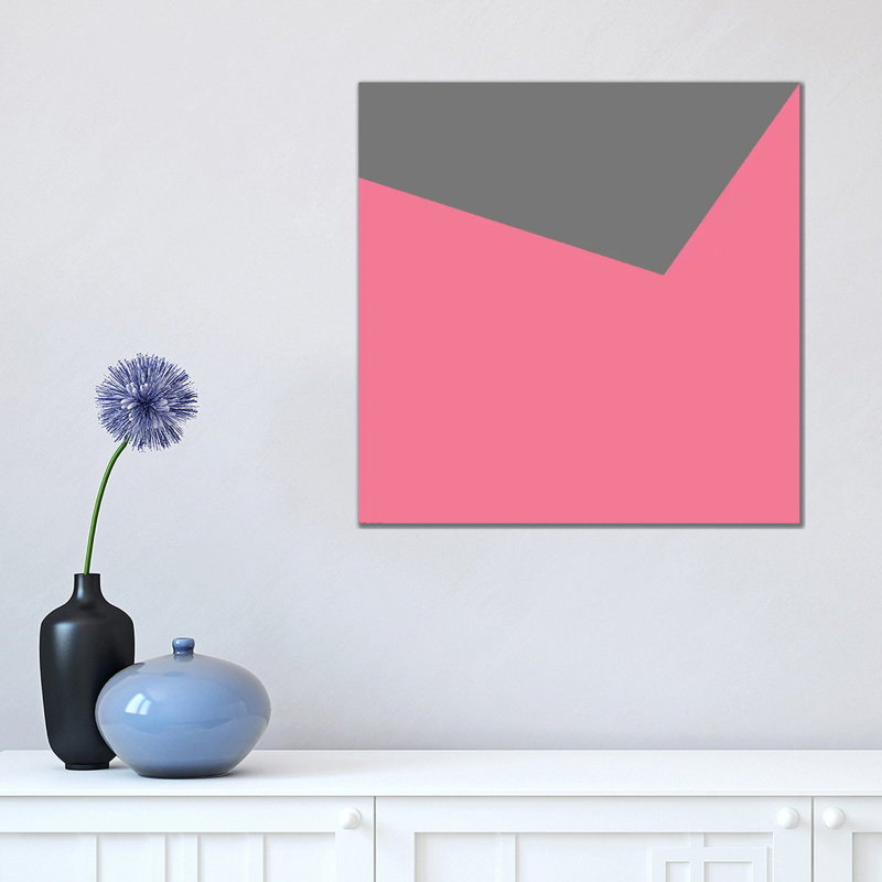 Mirra Grey Pink by Art Mirano - Wrapped Canvas Minimalistic, 45.72 cm H x 45.72 cm W