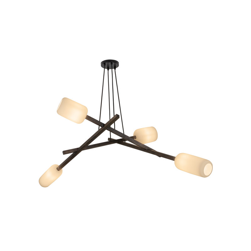 Locus 4 - Light Chandelier, Dark Stained Walnut