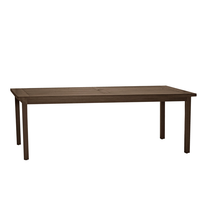 Club Aluminum Outdoor Dining Table, Oak