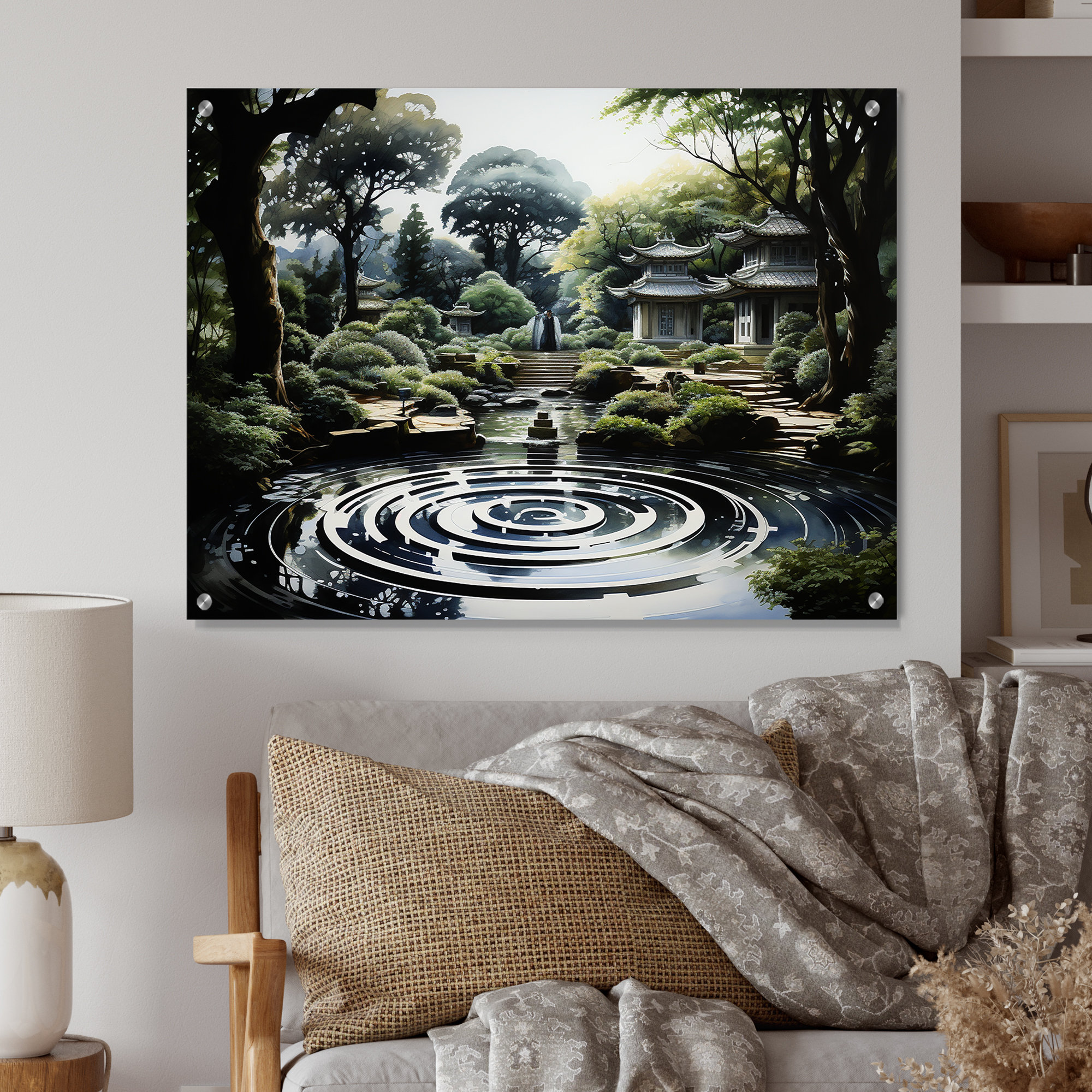 Charlton Home® Japon Art Zen Garden Serenity V - Japan Art Acrylic Wall ...