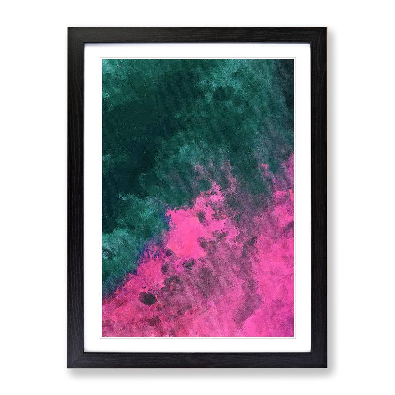 Be All You Can Abstract - Single Picture Frame Painting, 64cm H x 46cm W x 2cm D, Black Framed