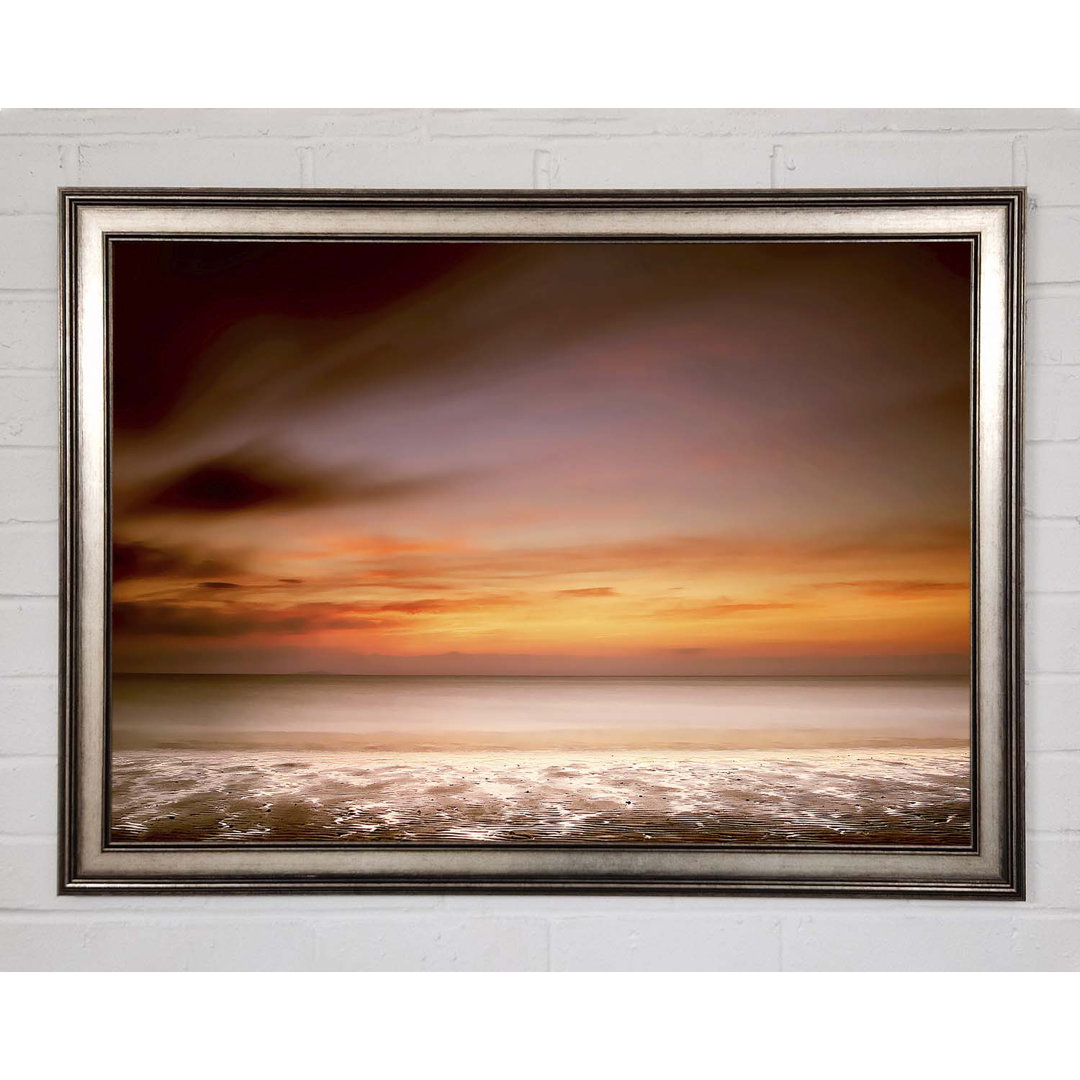 Gerahmtes Leinwandbild Ocean Calm Sunset