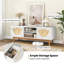 Meuble télé pour téléviseur de 55 po avec 2 tiroirs et pieds en bambou tissés en bois massif Bay Isle Home ™ blanc