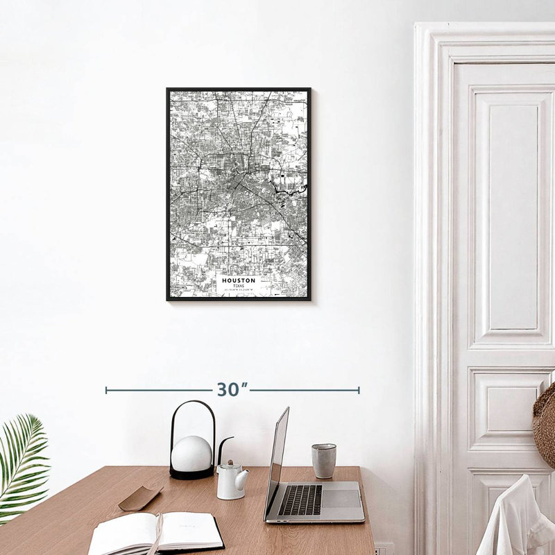 White Houston Texas Vanzant, Floating Frame Black, 17" x 25"