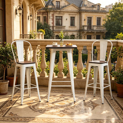 Patio Bar Table Furniture Set,3 Piece Dining Table Furniture Set,Conversation Furniture Set