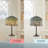 31.75"H Cherry Blossoms Tiffany-Style Stained Glass Table Lamp
