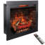 Foyer électrique avec insert de 33 pouces et ensemble de garniture détachable - Solution de chauffage à écran tactile Foyer sans fumée et effet de flammes craquelées, luminosité réglable, capacité de chaleur de 1 500 W, 5018 / H