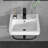 17"L x 14"W Wall Mount Bathroom Sink Ceramic Rectangular Console Bathroom vessel Sink with Basin Faucet and Bracket Base