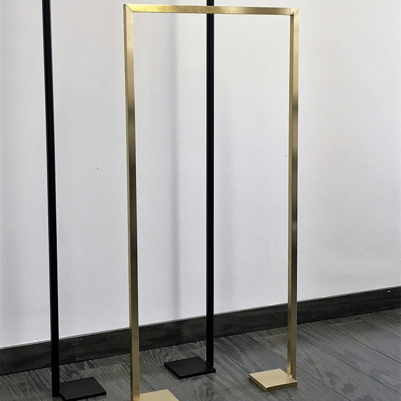 Linea 1 Towel Stand, 41.38" H x 19.75" L x 4" W, Brushed Brass