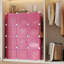 Modular Shoe Storage Cabinet, 12-Cube Stackable DIY interlinked Plastic Organizer with Translucent Doors - Waterproof Panels - Easy Assembly - 95×34×124 cm, Pink