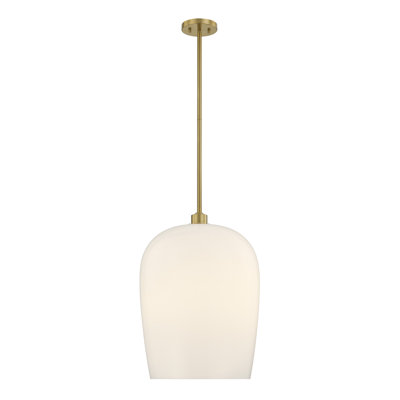 Hollis 1-Light Pendant in Warm Brass