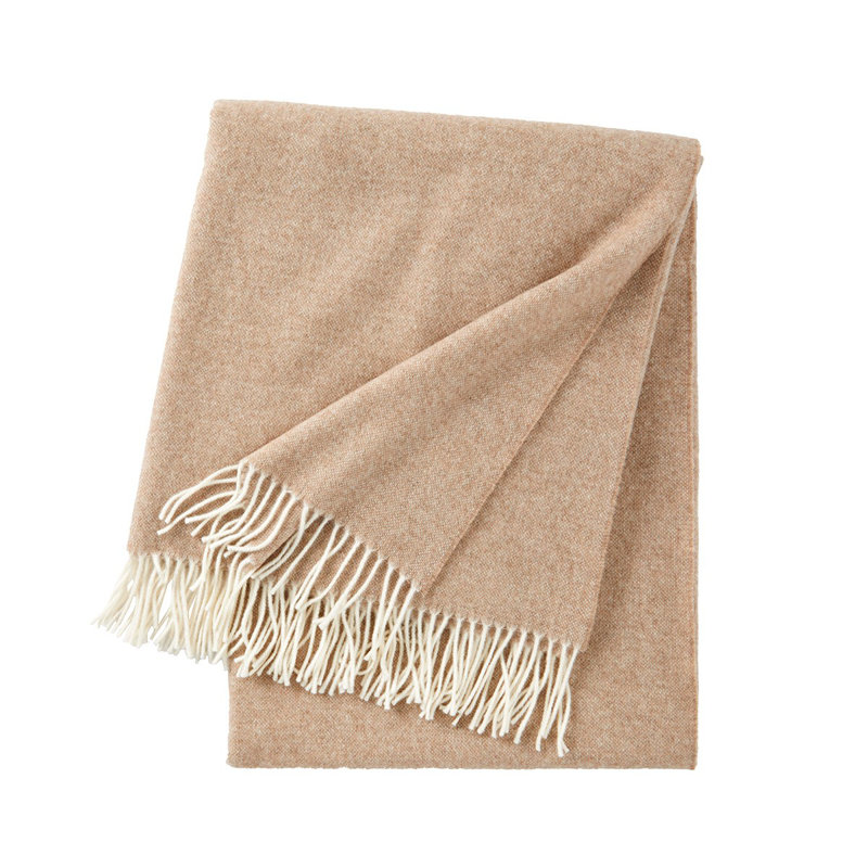 Club Knitted Throw Blanket, Natural
