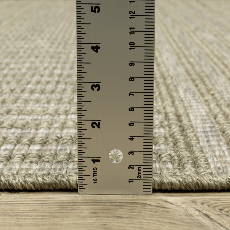 Striped Indoor / Outdoor Rug, Rectangle 9'10" x 12'10"
