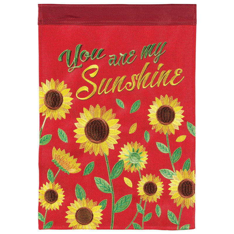 Bannière en polyester 42 po x 29 po Sunflowers You Are Sunshine