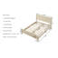 Lit plateforme en bois avec tête de lit - Structure de lit minimaliste avec 10 lattes en bois, sans sommier, fabrication en bois de pin massif et en panneau de fibres à densité moyenne (capacité de 500 lb)-49035383-49035382