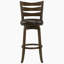 Chaise de bar pivotante en bois brun foncé