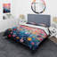 Ensemble de housse de couette rose et bleu néon Pop Art I - Pop Art-101241056