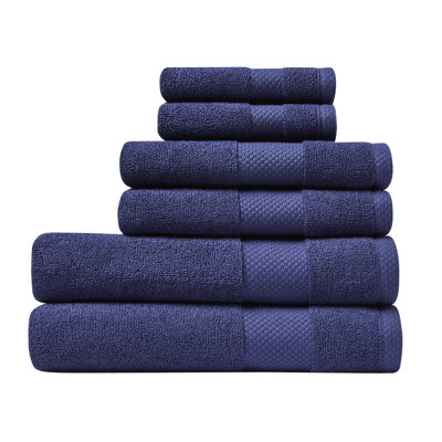 Lacoste Heritage 6PC Cotton Bath Towel Set, 100% Supima Cotton, Micro-Fresh® Anti-Microbial