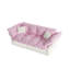 Lit gigogne convertible 3 en 1 rose, grand lit de 74,8 po, revêtement en velours, support confortable, velours de construction en acier, 2 sièges, assemblage rapide et respirant, style moderne-805677180